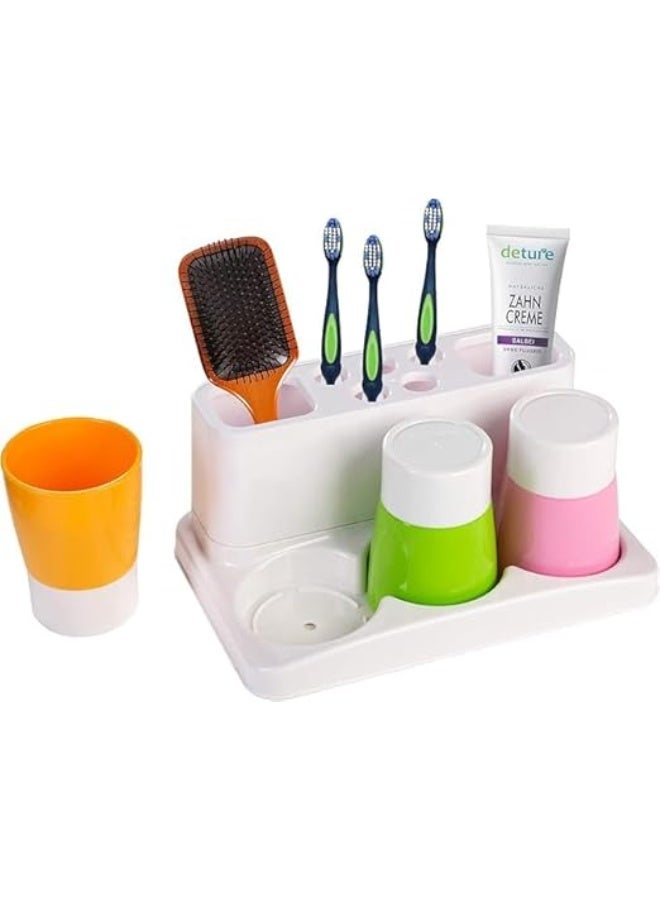 حامل فرش الأسنان والمعجون– تصميم أنيق يحافظ على أدواتك منظمة ونظيفة، مع سهولة الاستخدام وجودة تدوم طويلاً." - Image 1